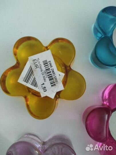 Подсвечник цветное стекло со свечами