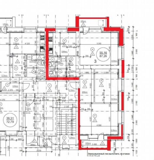 3-к. квартира, 87 м², 14/16 эт.