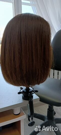 Парик из натуральных волос каре