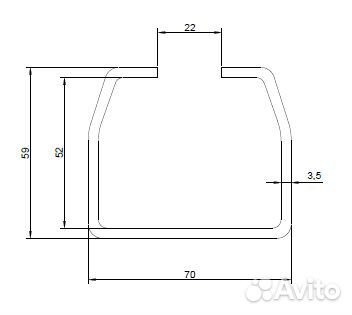 Балка направляющая для откатных ворот 6м Home Gate