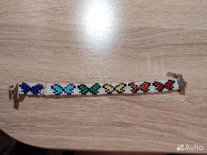 Фенечка из бисера,бабочки