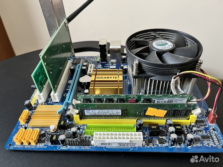 Матплата Gigabyte GA-G31M-ES2L, процессор, озу, бп