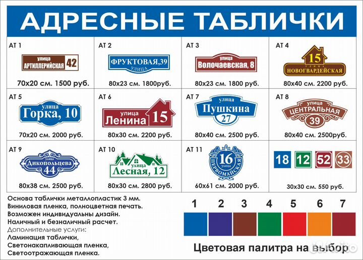 Адресные таблички
