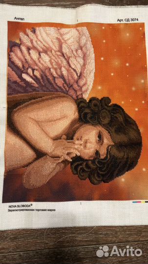 Картина вышитая крестом ручная работа