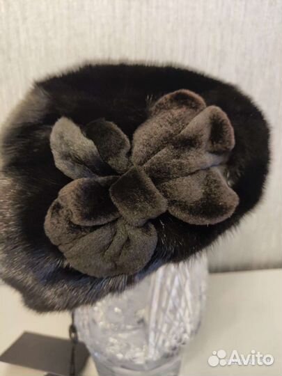Норковый берет мягкий
