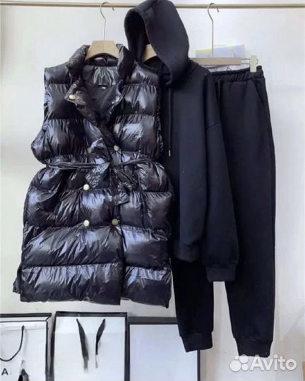 Флисовый костюм с жилеткой 42-46