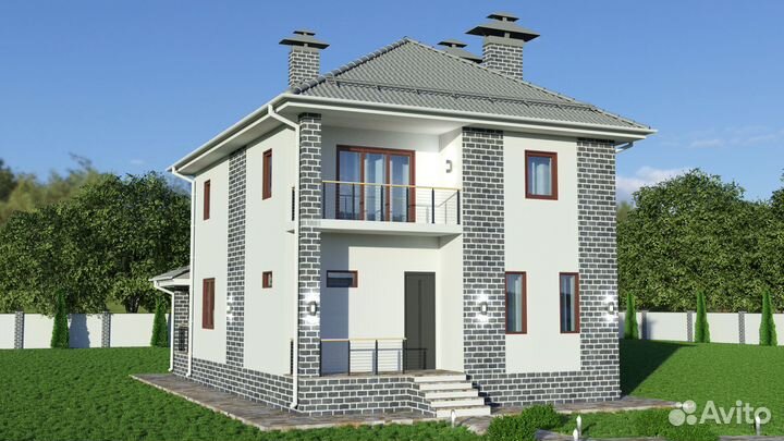 Альбом проект двухэтажного дома - 145,18 м2