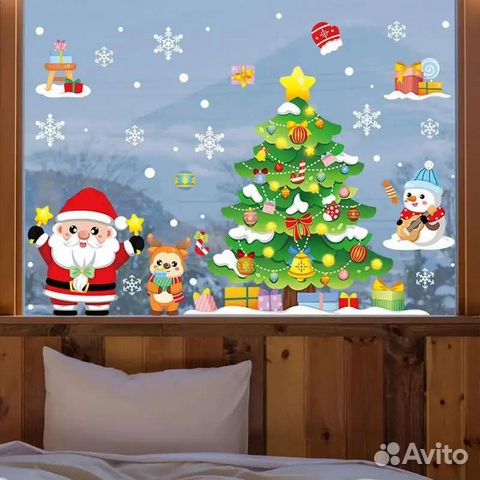 Новогоднее украшение на окно