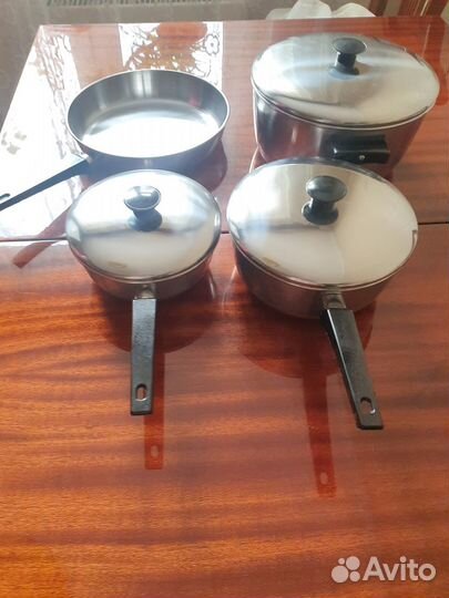 Набор посуды 7 предметов.Нержавейка. Корея.Новая