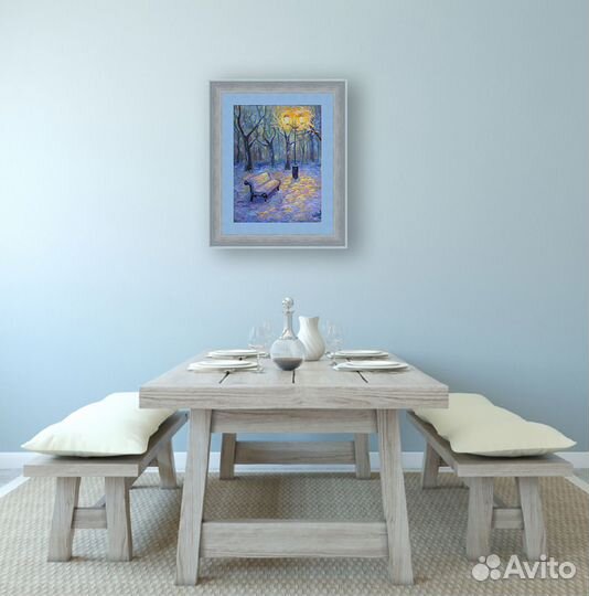 Картина маслом Зимний Парк