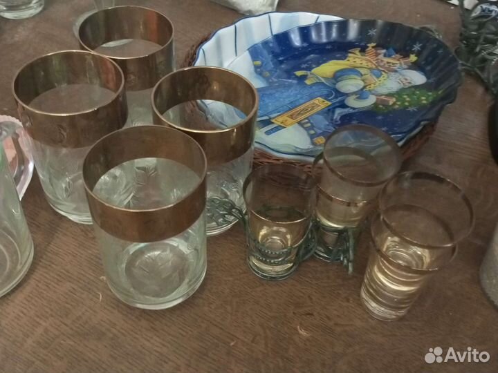 Набор стаканов и рюмок для дачи