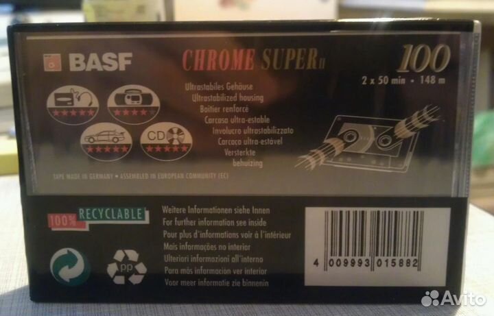 Аудиокассета Basf Crome super II 100