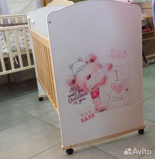 Детская кроватка колесо-качалка