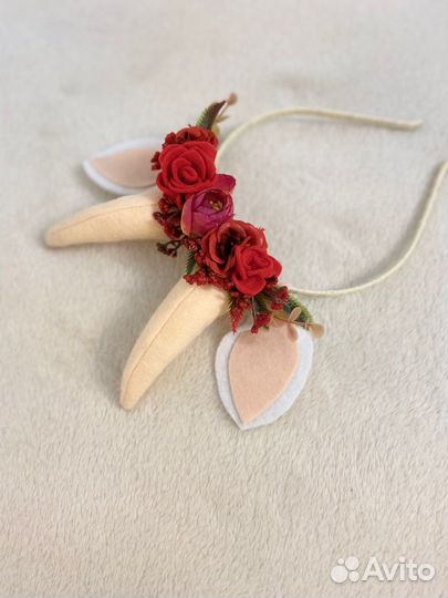 Ободок с рожками козочки