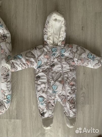 Комплект конверт на выписку комбинезон