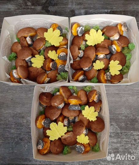 Зефир, грибы из зефира