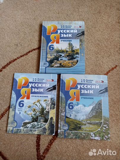 Учебник по русскому языку 6 класс 1,2 и 3 части