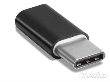 Переходник адаптер с USB Type-C на микро-USB Black