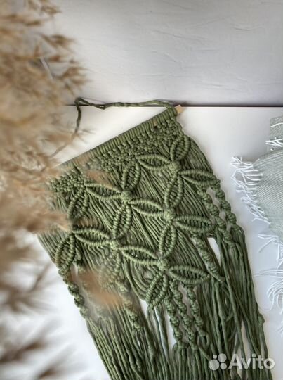 Панно макраме в стиле бохо/сканди