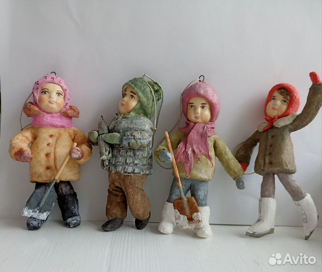 Ватные ëлочные игрушки