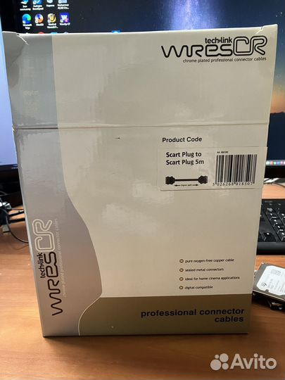 Кабель scart plug на scart plug 5м