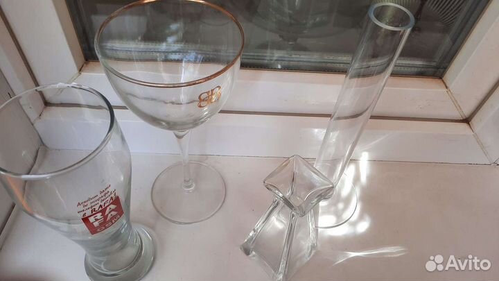 Бокал для пива и две вазы