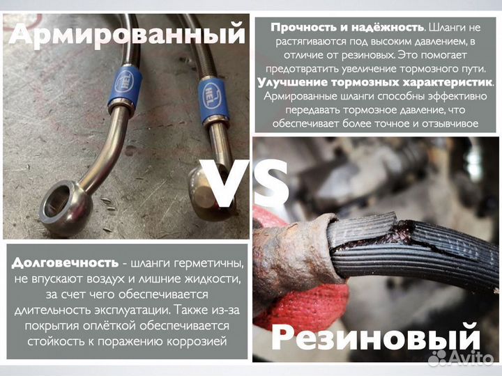 Армированные тормозные шланги Altezza