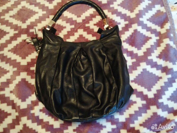 Сумка женская натуральная кожа черная