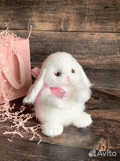 Белый зайка - зайчик кролик ручная работа