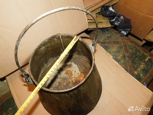 Старинное,жестяное ведро под конус. качественное к