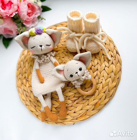 Вязаные игрушки ручной работы вязаная лисичка