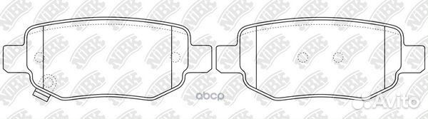 Колодки тормозные дисковые задние NiBK PN0846 Я