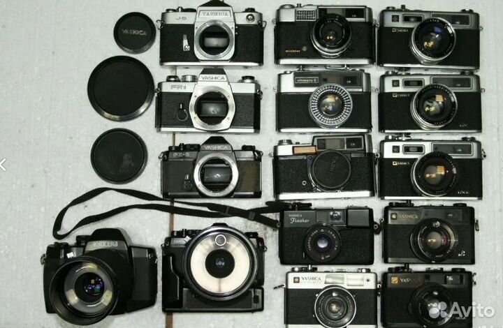 Фотоаппараты пленочные Canon, Konica, Yashica, Fuj
