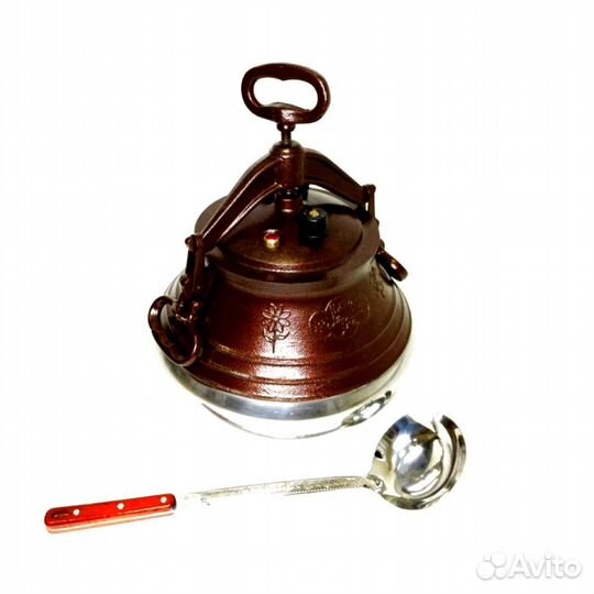 Казан Афганский Двухцветный низ Хром 10л+половник