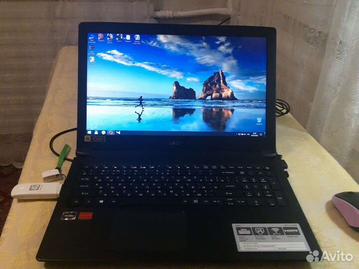 Игровой ноут Ryzen 5 8x3.7/16GB/SSD128nvme/HD535