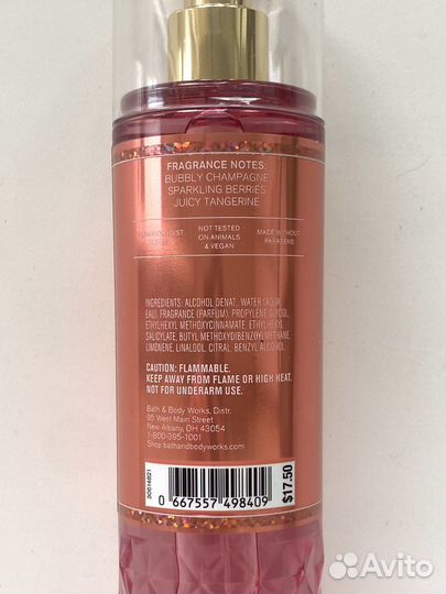 Мист Bath & Body works Champagne toast