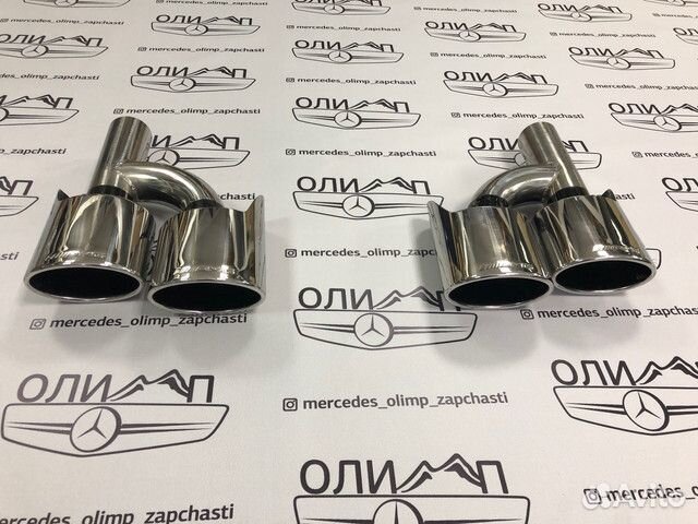Насадки AMG 63 Овал хром Mercedes W204