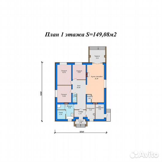 Проекты домов для ипотеки и строительства - 149 м2