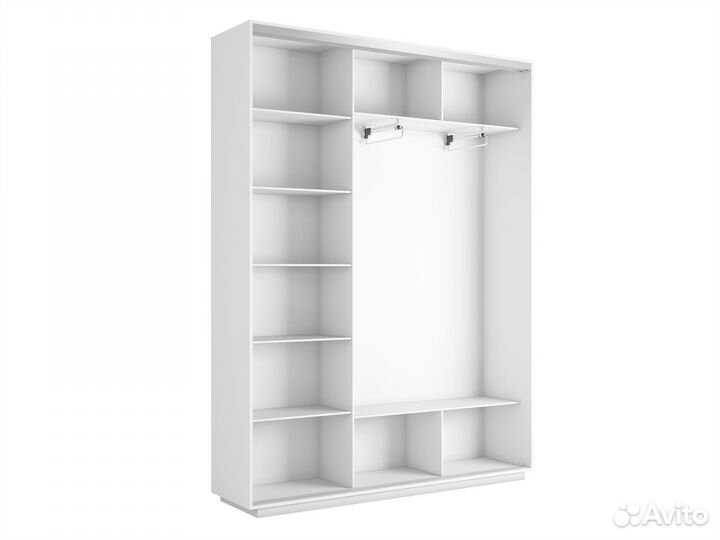 Шкаф купе белый с зеркалами