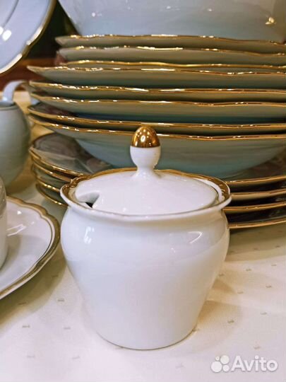 Сервиз столовый фарфор Белоснежный Kahla гдр 1970