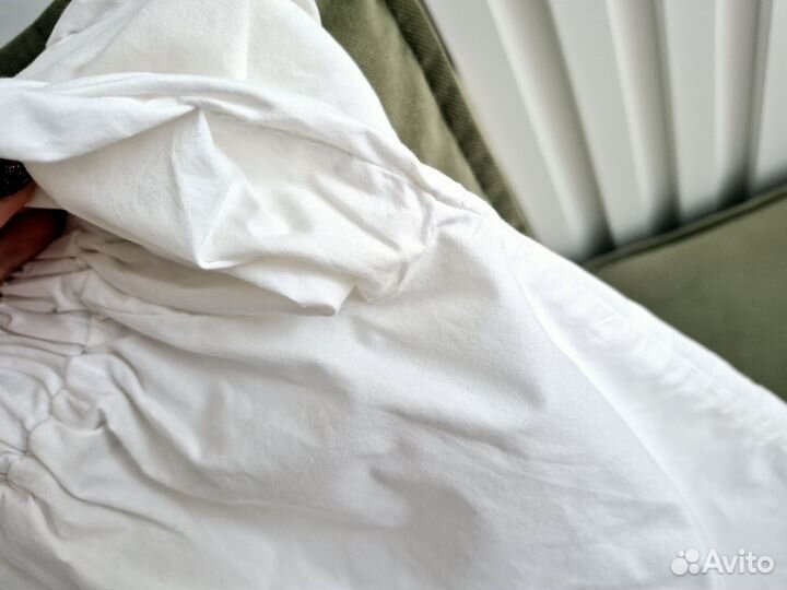 Блуза белая 42 44 рукава фонтарики