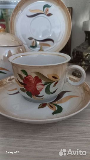 Сервиз чайный кофейный. Винтаж. Коростень