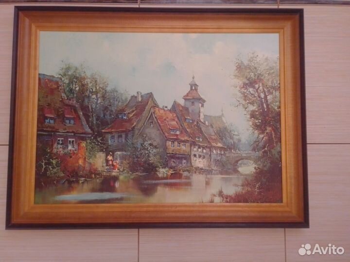 Репродукция картины в раме, размер 50 х 70 см