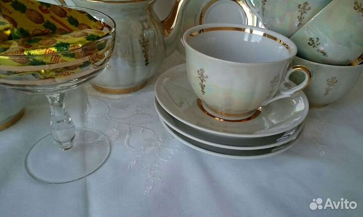 Винтаж СССР сервиз чайн Городница