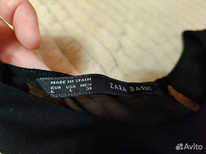 Чёрное платье футляр Zara 46-48