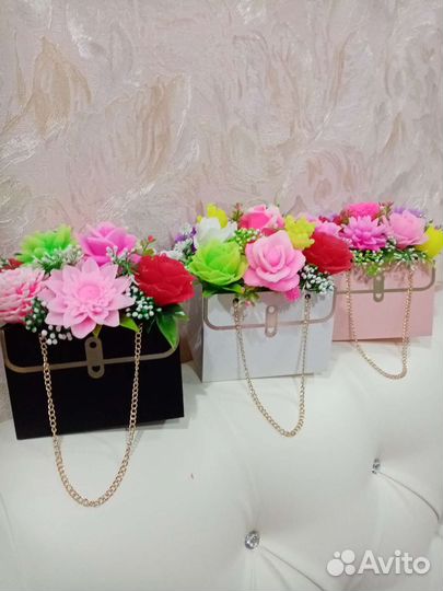 Букет цветов из мыла ручной работы