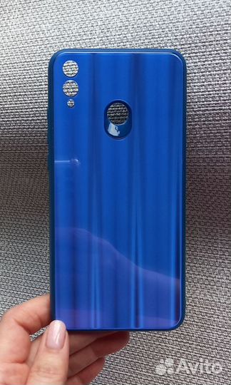 Новый чехол бампер Honor 8x синий голографический