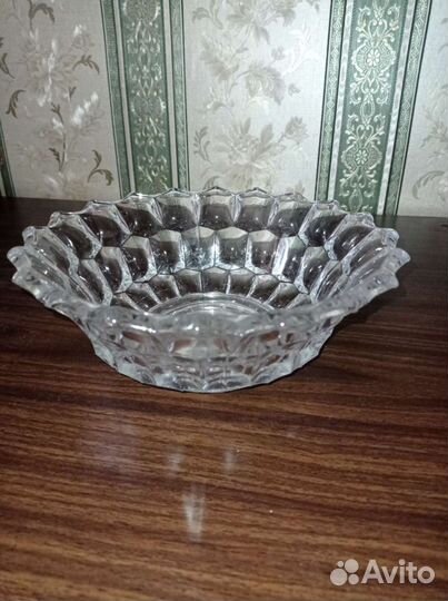 Салатник хрустальный лзхс. Винтаж. СССР