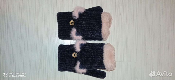 Красивые и тёплые перчатки для девочки