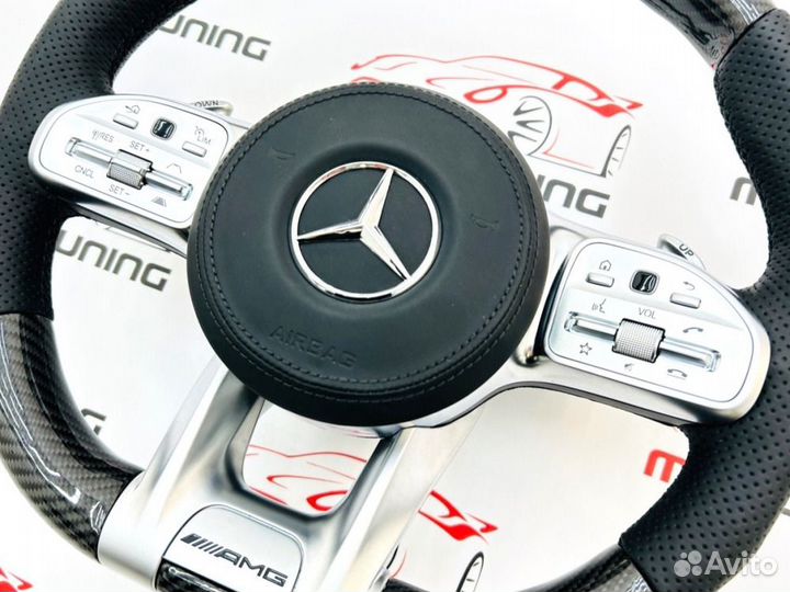 Руль Mercedes AMG карбон с подушкой